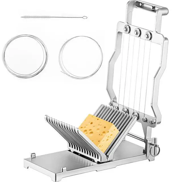 Alt view image 9 of 9 - VEVOR Cheese Cutter With Wire Cheeser Butter Cutting 1 Cm &2 Cm Cheese Slicer