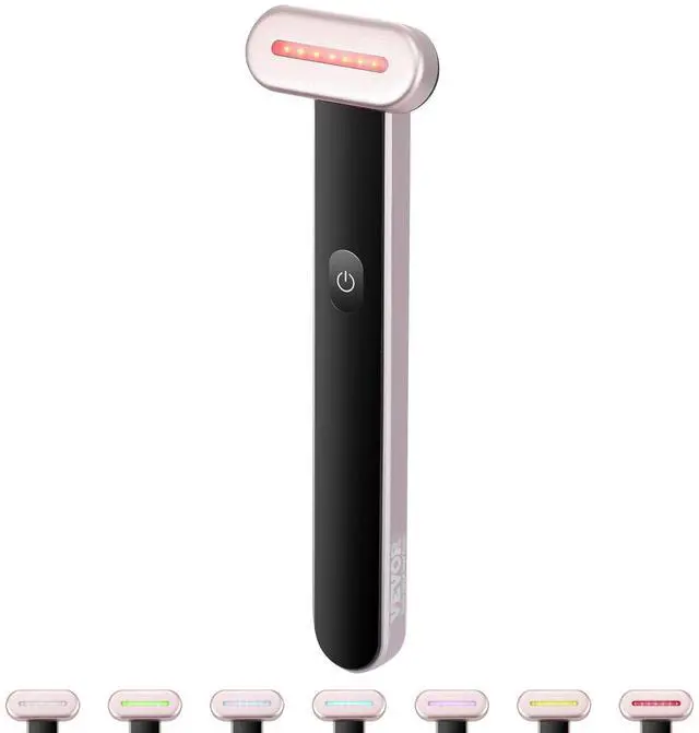 Alt view image 8 of 8 - VEVOR Red Light Therapy Wand for Face, 7-Color LED Facial Wand Red Light Therapy Device with Heatig Therapy| Microcurrent Vibrating Massage, Portable LED Beauty Wand for Face, Neck