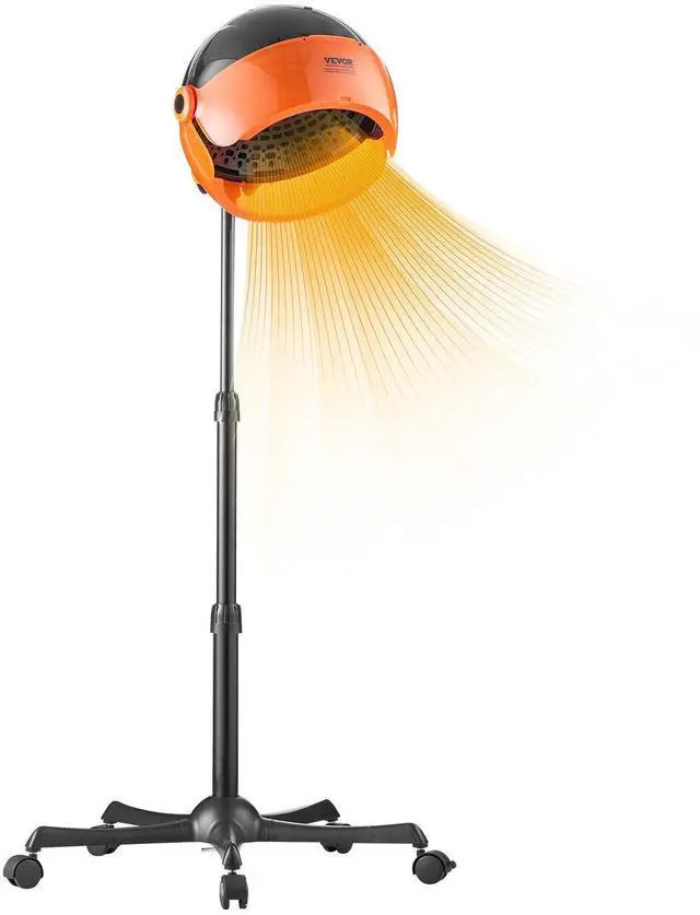 Alt view image 8 of 8 - Ionic Hood Dryer, 1875W Pro Bonnet Hair Dryer, Timer, 3 Temperature Levels & Adjustable Speed, Mobile Floor Stand with Wheels for Salon & Home Spa