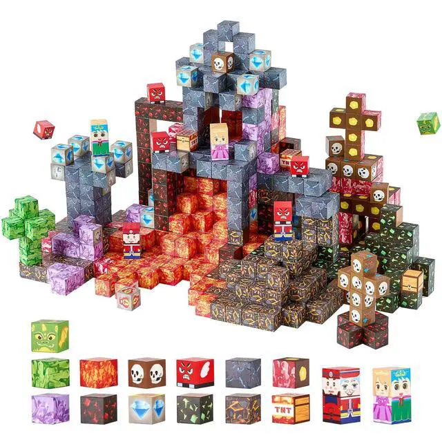 Alt view image 15 of 15 - VEVOR Magnetic Blocks 150 PCS Dark Castle Set STEM Montessori Sensory Toys