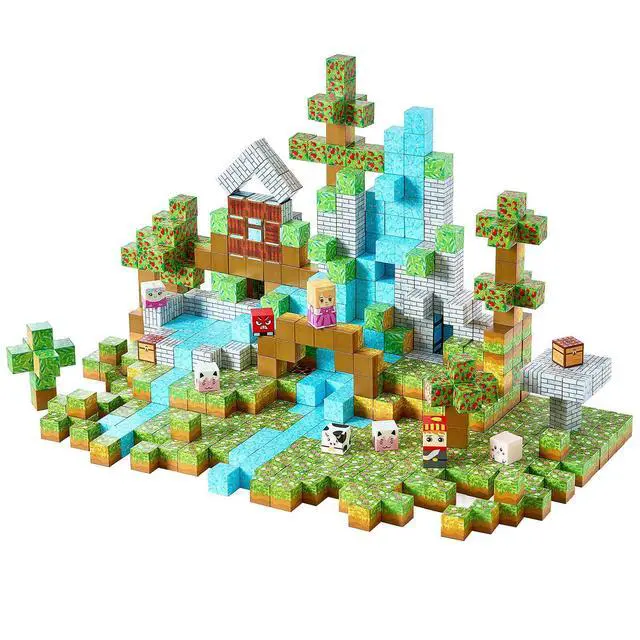 Alt view image 15 of 15 - VEVOR Magnetic Blocks 150 PCS Forest Castle Set STEM Montessori Sensory Toys