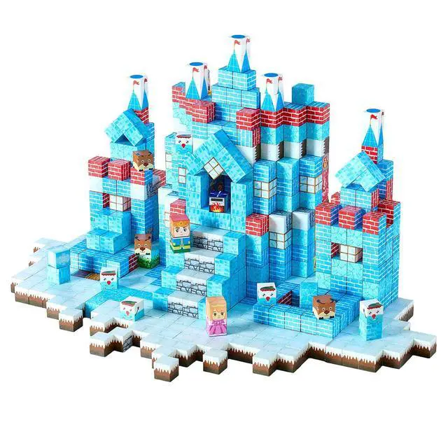 Alt view image 15 of 15 - VEVOR Magnetic Blocks 150 PCS Glacier Castle Set STEM Montessori Sensory Toys