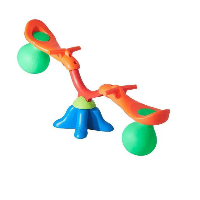 Alt view image 15 of 15 - Kids Seesaw, 55 lbs Load Capacity per Seat, Sit and Spin Teeter Totter with Handles, Kids Outdoor Playground Equipment, Swiveling 360 Degrees Rotating for Children Aged 3+, Multi Colored