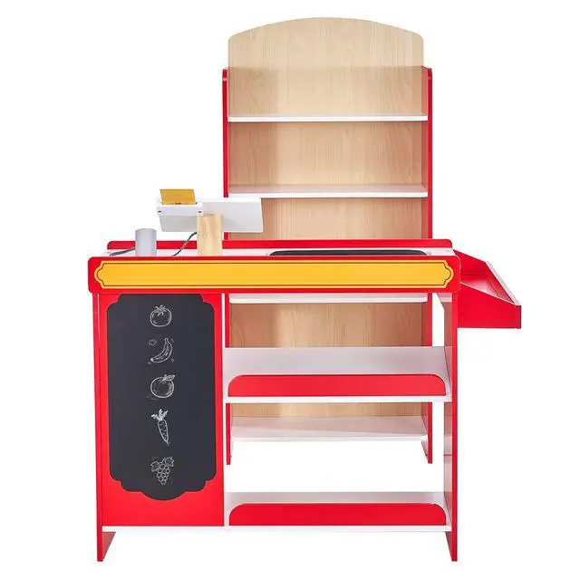Alt view image 9 of 9 - VEVOR Kids Grocery Store Playset Supermarket Play Toy Set with Cash Register