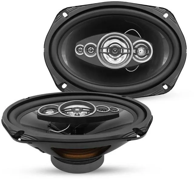 Main image of 5 Core 6x9 Car Speakers Pair 800W 4 Ohm 4-Way Coaxial Audio Speakers with Super Tweeter Universal Fit Black