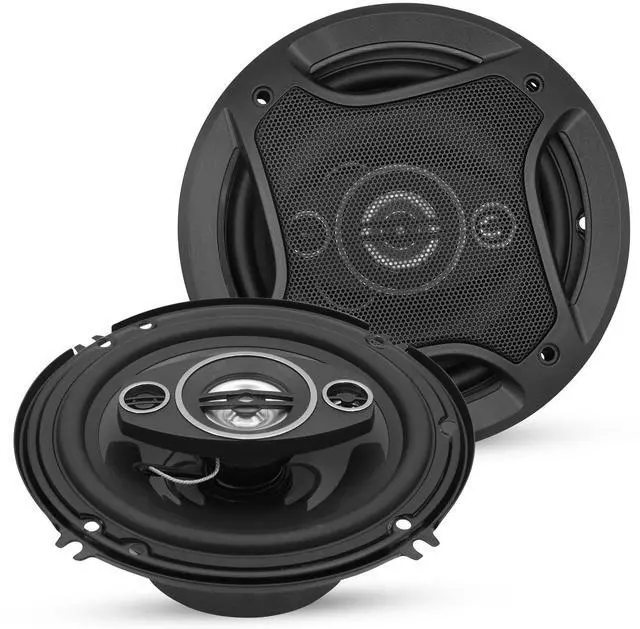 Main image of 6 Inch 500W 2-Way Coaxial Car Door Speakers Pair Black with Tweeters, Deep Bass Replacement Speakers for Vehicle Stereo System CS 06 2W