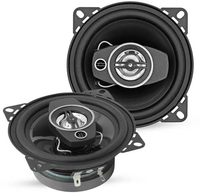Main image of 4 Inch 250W 4 Ohm 2-Way Coaxial Black Car Door Speakers Pair with Super Tweeters, Component Audio Speakers for Vehicle Stereo System