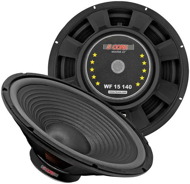 Main image of 15 Inch 450W 4 Ohm Black Car Audio Subwoofer, Deep Bass Replacement Component Speaker for Auto Truck Vehicle Sound System