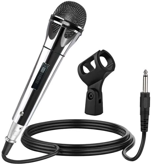 Main image of 5 Core PM 817 CH Dynamic Vocal Microphone, Cardioid XLR Handheld Mic, Karaoke Singing & Public Speaking, On/Off Switch, Cable, White
