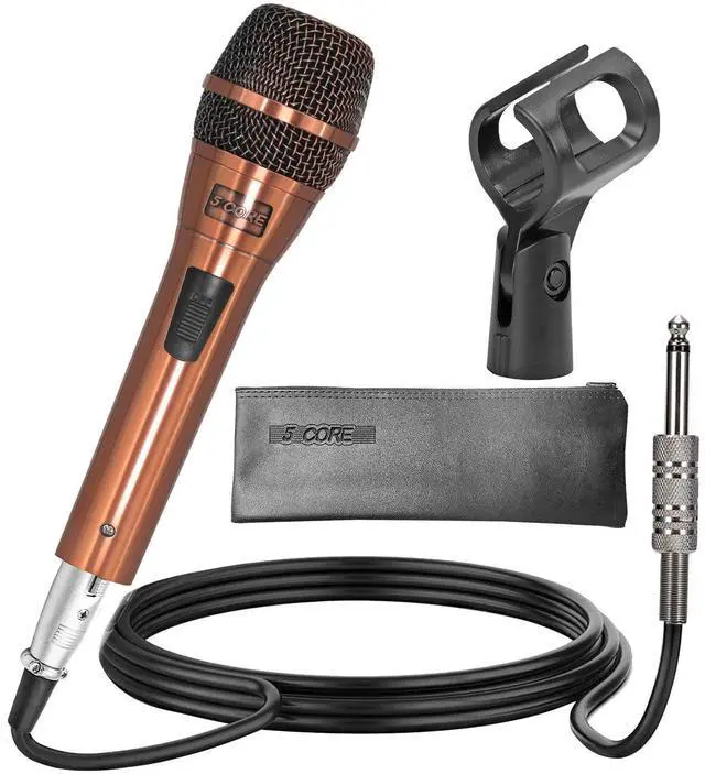 Main image of 5 Core XLR Dynamic Microphone, Handheld Karaoke Singing Mic, Studio Vocal Mic, Wired Professional Microfono, Copper
