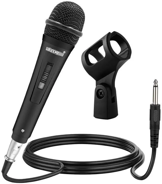 Main image of 5 Core PM 816 Dynamic Vocal Microphone, Cardioid XLR Handheld Karaoke Mic, On/Off Switch, Audio Cable, Singing & Public Speaking, Black