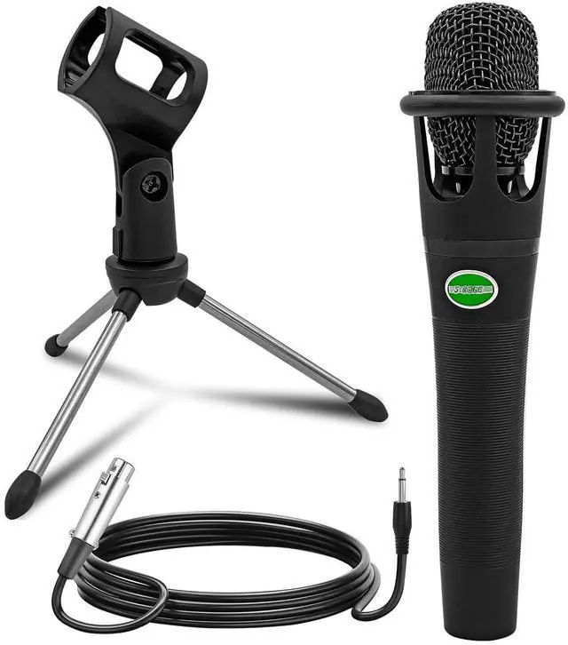 Main image of 5 Core MIC CROWN XLR Dynamic Metal Microphone, Wired Vocal Mic for Singing, Karaoke, Studio & Live Performance, Includes XLR Cable, Black