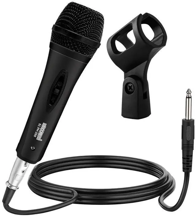 Main image of 5 Core PM-286 Dynamic Vocal Microphone, Cardioid XLR Handheld Karaoke Mic, On/Off Switch, Audio Cable, Singing & Public Speaking, Black