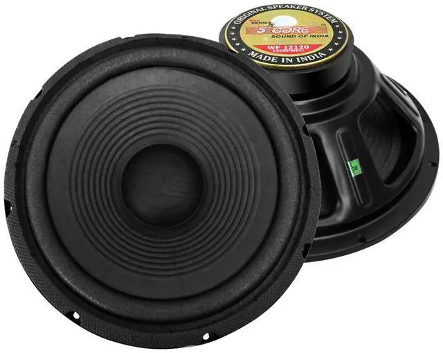 Main image of 5 Core 12 Inch DJ Subwoofer Speaker 1200W Peak 8 Ohm Audio Replacement Subwoofer - Black