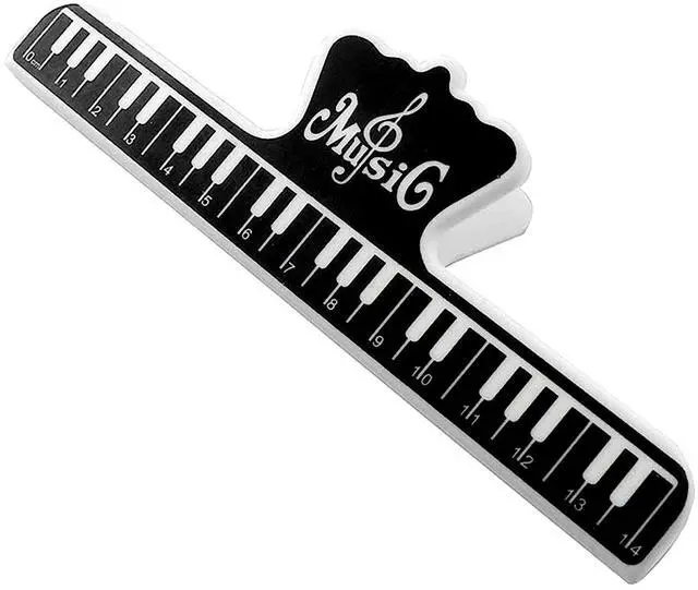 Main image of 5 Core Music Sheet Page Holder Clip Black Durable Plastic Music Score Fixed Clips - Black