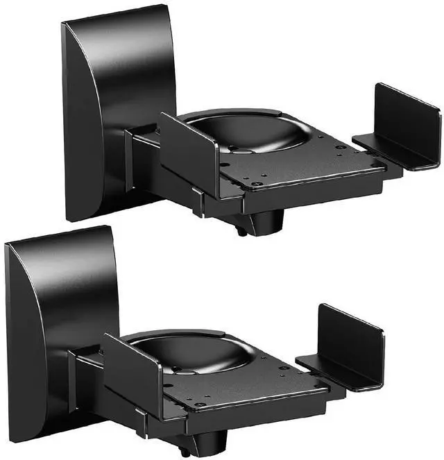 Main image of 5 Core WST 04-11 Pair Speaker Wall Mount Adjustable Shelf Holder Swivel 180 Degree Bookshelf Brackets - 11 Inch Space for Speakers Pair Holds Upto - 55lbs - Black