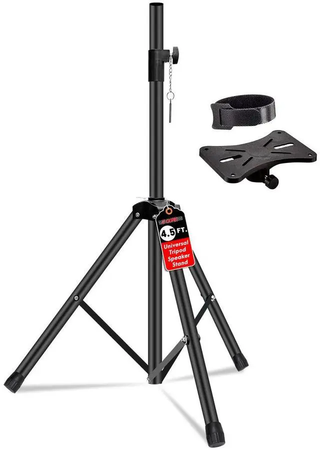 Main image of 5 Core Speaker Stand Adjustable 31 to 54" PA DJ Tripod Stands Heavy Duty with 35mm Insert 132 Lbs - Black