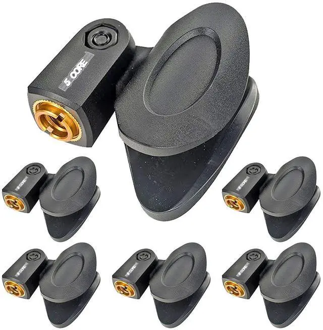 Main image of 5 Core Microphone Clips for all Handheld Transmitters Universal Adjustable Mic Clips with 5/8" Male to 3/8" Female Screw Adapter Suitable for Handheld Microphones 6-Pack MC 02 6PCS - Black
