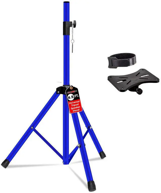 Main image of 5 Core Speaker Stand Adjustable 31 to 54" PA DJ Tripod Stands Heavy Duty with 35mm Insert 132 Lbs - Blue