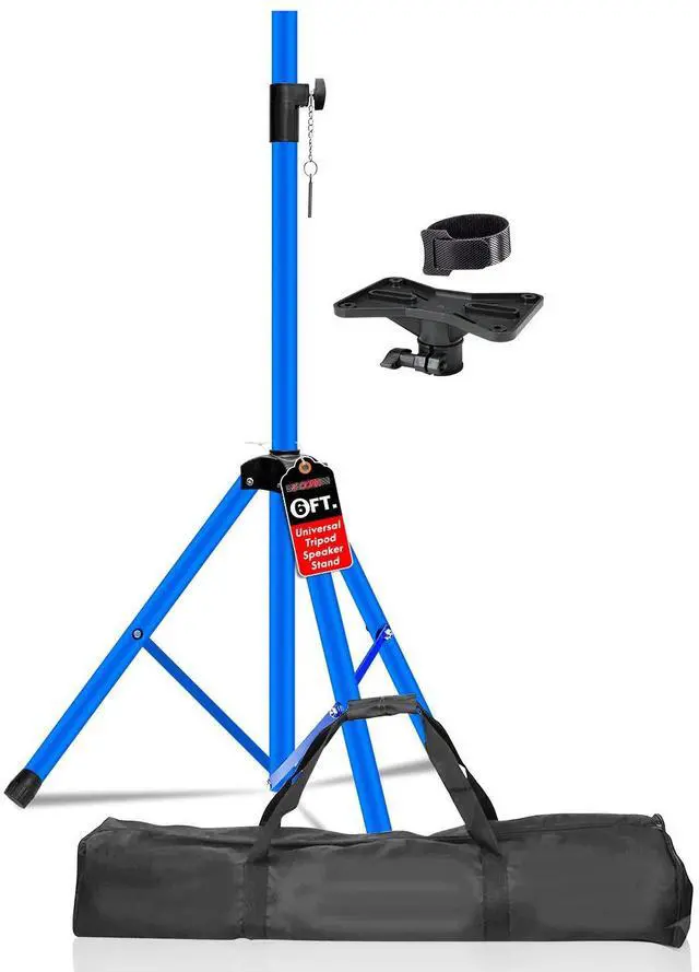 Main image of 5 Core SS HD SKY BLU BAG Speaker Stand Tripod Floor Heavy Duty Adjustable Up to 72 Inch DJ Studio Monitor Stands Pole Mount - Blue