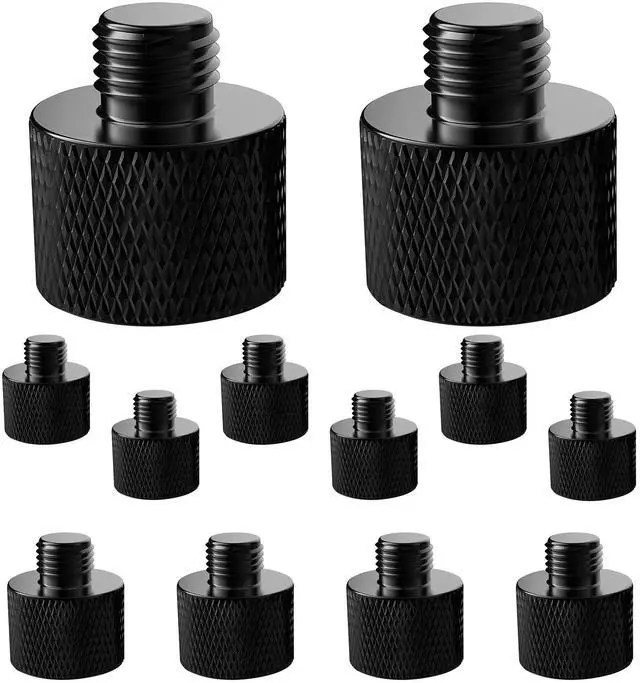 Main image of 5 Core MS ADP M BLK 5838 12PCS Mic Stand Adapter 12 Pieces 5/8 Female to 3/8 Male Screw Thread Conversion Connector for Microphone Stands Boom Arms Camera Tripod - Black