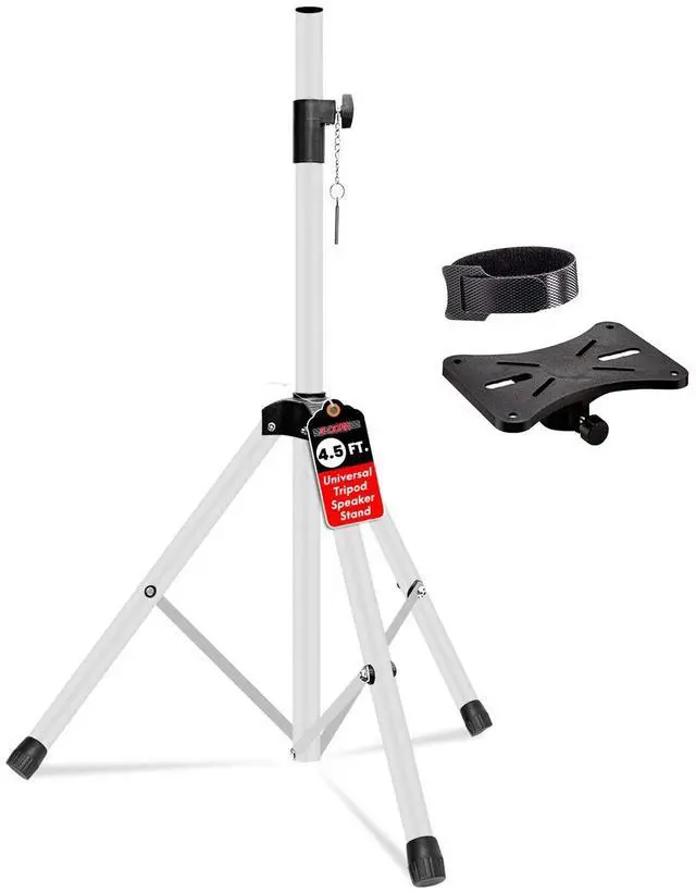 Main image of 5 Core Speaker Stand Adjustable 31 to 54" PA DJ Tripod Stands Heavy Duty with 35mm Insert 132 Lbs - White