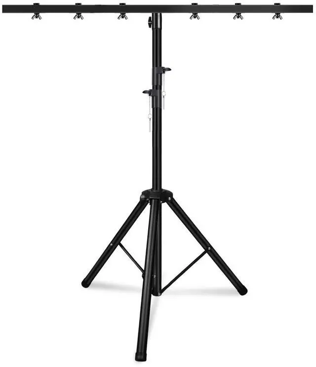 Main image of 5 Core LS 100-6 DJ Light Stand Stage Lighting Truss System Height Adjustable 39 to 100" Heavy Duty T bar Mount - Black