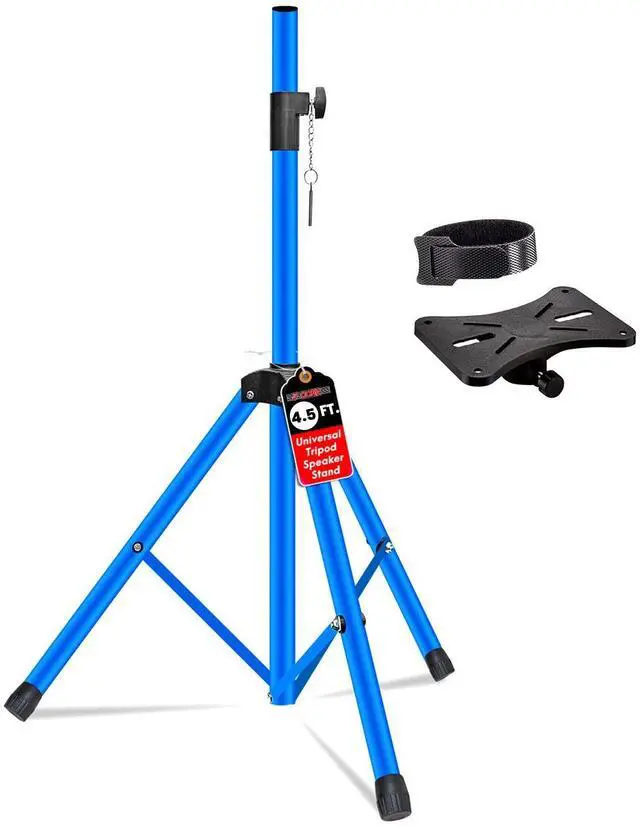 Main image of 5 Core Speaker Stand Adjustable 31 to 54" PA DJ Tripod Stands Heavy Duty with 35mm Insert 132 Lbs - Sky Blue