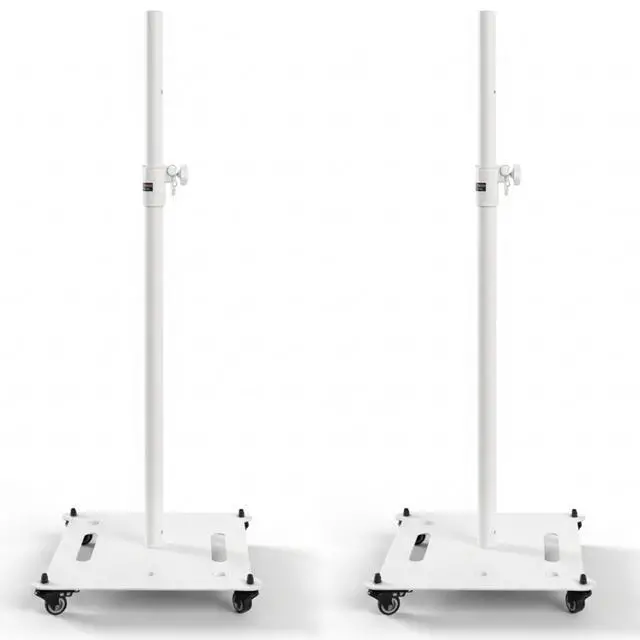 Main image of 5 Core Speaker Stand 2Pc Heavy Duty Adjustable Height 61" DJ PA Stands 35mm Mount 100Lb Capacity - White