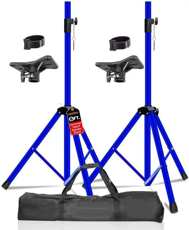 Main image of 5 Core SS HD BLU BAG Speaker Stand Tripod Floor Heavy Duty Adjustable Up to 72 Inch DJ Studio Monitor Stands Pole Mount - Blue