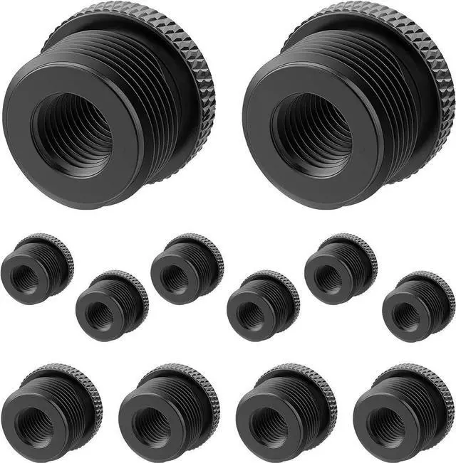 Main image of 5 Core MS ADP M BLK 3858 12PCS Mic Stand Adapter 12 Pieces 5/8 Male to 3/8 Female Screw Thread Conversion Connector for Microphone Stands Boom Arms Camera Tripod - Black