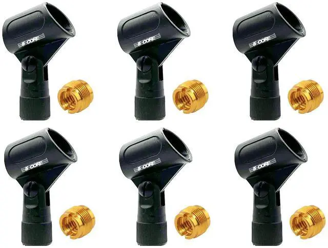 Main image of 5 Core MC 07 6PCS Adjustable Drum Microphone Clips 6Pcs Ring Mounting Snare Drum Clip Rim Mic Holder for Drummer Instrument Hoop Clamp Support Pencil + Dynamic Mics - Black