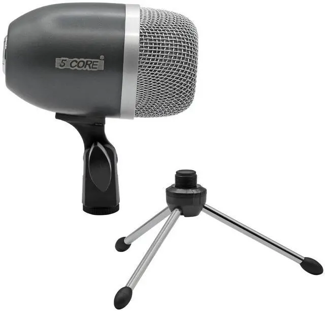 Main image of 5 Core Drum Mic High Sensitivity Snare Tom Instrument Microphone with Dynamic Moving Coil Uni-Directional Pick Up Pattern Swivel Mount Durable Steel Mesh Grille -Tom Mic - Gray