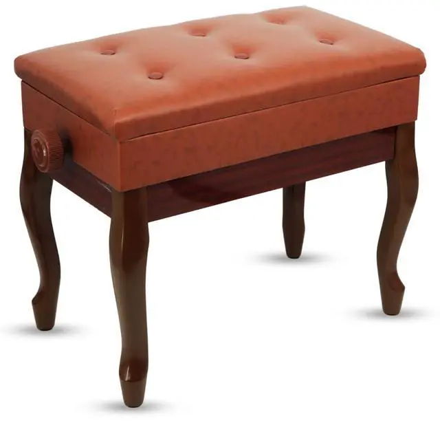 Main image of 5 Core PNB WD HD CML BR Piano Bench 3" Padded Cushioned Stool Wooden Heavy Duty Adjustable Musician Chair with Storage - Brown