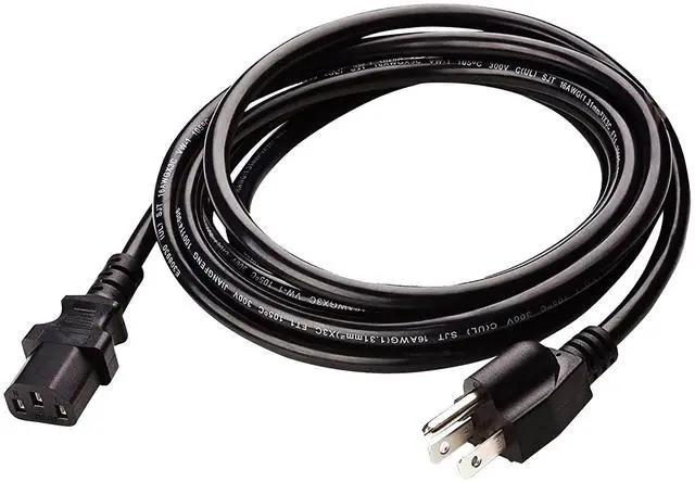 Main image of 5 Core PC 1002 AC Power Extension Cord 10Ft 3 Prong Adapter 16AWG/2C 125V 13A US Polarized Male to Female - Black