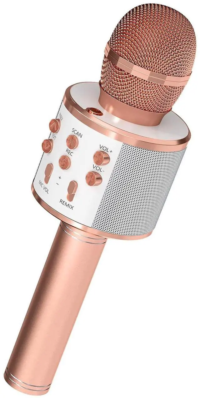 Main image of 5 Core Microphone Wireless Karaoke Mic With Speaker 3 in 1 Portable Bluetooth Inalambrico - Copper