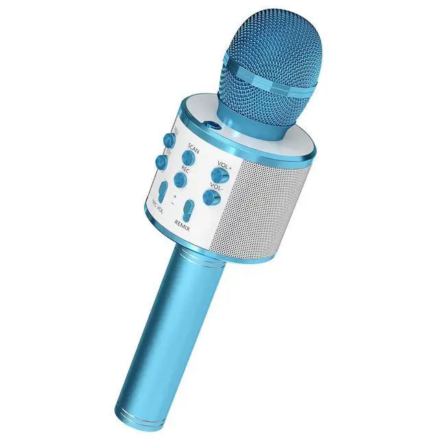 Main image of 5 Core Microphone Wireless Karaoke Mic With Speaker 3 in 1 Portable Bluetooth Inalambrico - Blue
