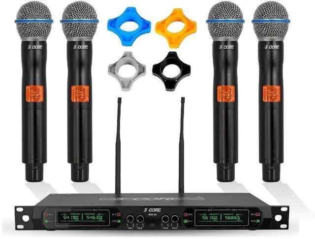 Main image of 5 Core WM UHF HM Wireless Microphones 8 Channel Dynamic Karaoke Professional UHF Singing Mic System Handheld Cordless Inalambricos for Singer DJ Church - Black