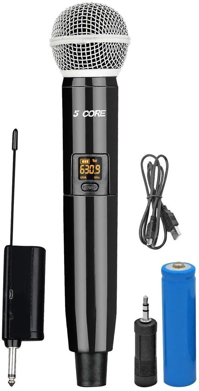 Main image of 5 Core WM 1001 Wireless Microphone VHF Professional Handheld Inalambricos Cordless Mic System Portable for Karaoke Singing Wedding DJ Party Speech Church - Black