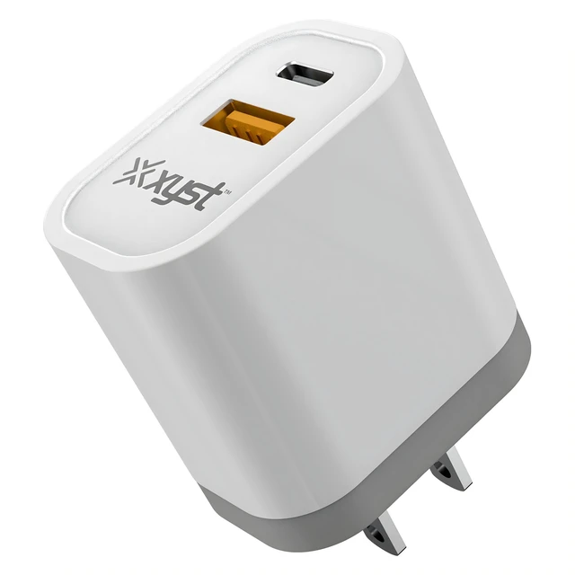 Main image of Xyst 3.4-Amp Dual USB Wall Charger with USB Port and USB Type-C Port - White