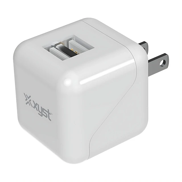 Main image of Xyst 2.4-Amp Dual USB Foldable Wall Charger White - White