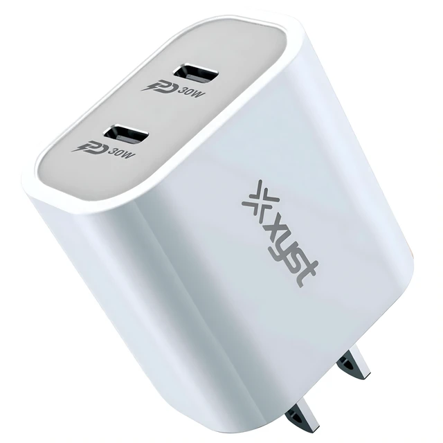 Main image of Xyst 30-Watt Dual USB-C Wall Charger - White