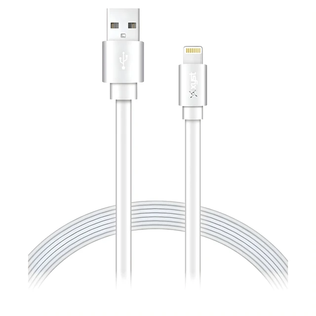 Main image of Xyst Charge and Sync USB to Lightning Flat Cable 4Ft White - White
