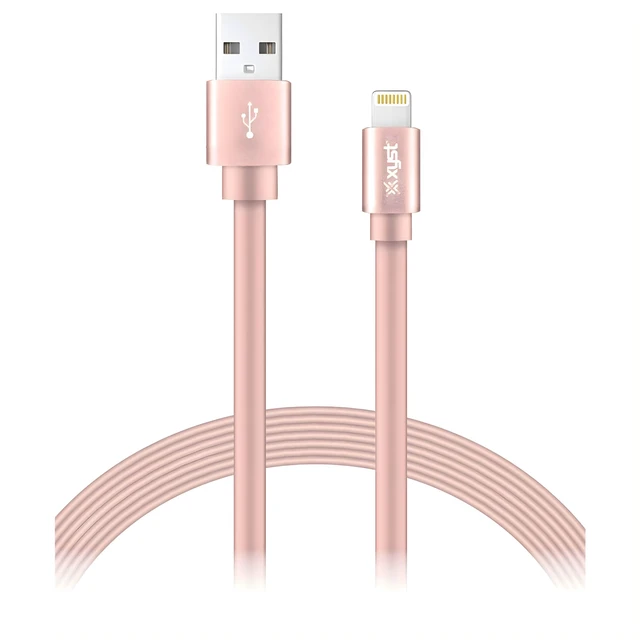 Main image of Xyst Charge and Sync USB to Lightning Flat Cable 4Ft Rose Gold - Rose Gold