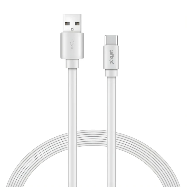 Main image of Xyst Charge and Sync USB to USB-C Flat Cable 4Ft White - White