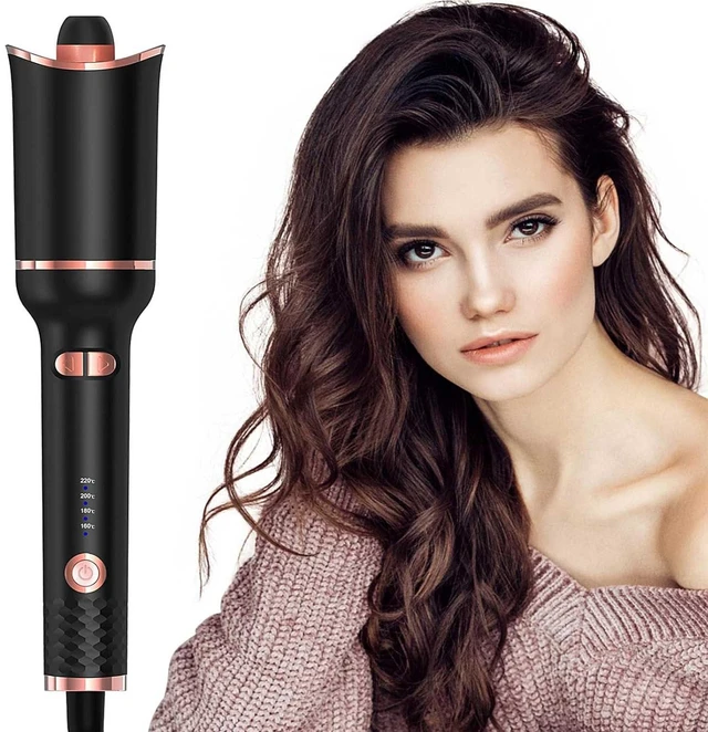 Main image of Tesco Automatic Curling Iron, Ceramic Ionic Auto-Rotating Hair Curling Wand with Anti-Stuck Technology - Black