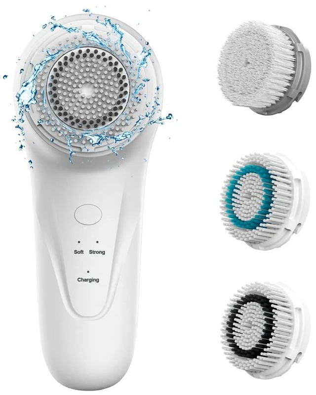 Main image of Tesco Facial Cleansing Brush, Sonic Facial Brush with 3 Brush Heads for Daily Skin Care, Rechargeable and Gentle Face Exfoliator