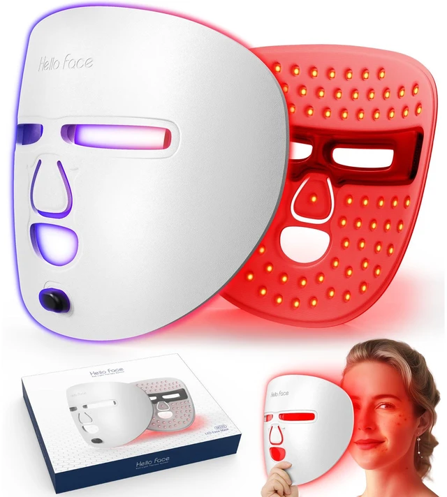 Main image of Tesco LED Face Mask Facial Care Tool, Red Light Therapy Mask for Face for Skincare at Home Travel