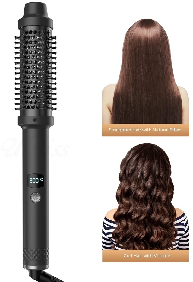 Main image of Tesco Thermal Brush,1.5 in Ionic Heated Round Brush Makes Hair Smoother, 110-240V 30S Fast Heating 5 Temperatures - Black