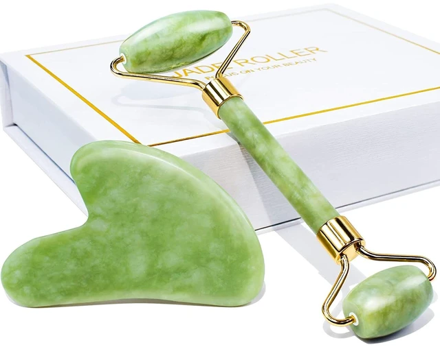 Main image of BeNat Jade Roller & Gua Sha Gift Box - Green